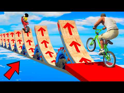 SHINCHAN AND FRANKLIN TRIED THE CHAIN OF MINI RAMP PARKOUR CHALLENGE GTA 5