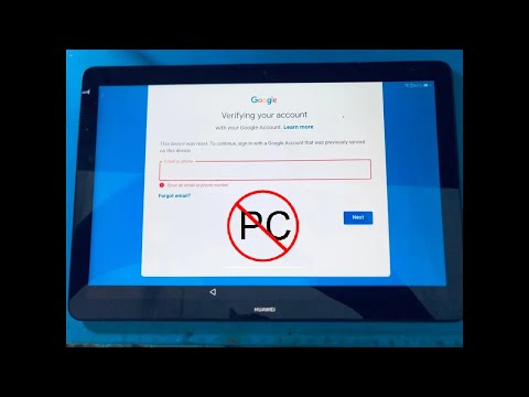 Bypass GOOGLE ACCOUNT Huawei MediaPad T5 (AGS2-L09) . Without PC