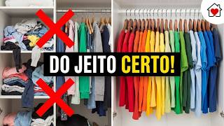 15 DICAS PROFISSIONAIS para ORGANIZAR GUARDA ROUPA DE VEZ