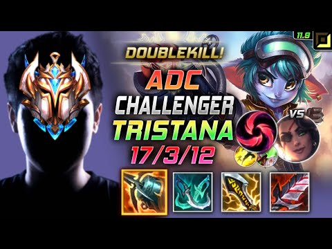 Challenger Tristana ADC vs Samira - 천상계 장인 원딜 트리스타나 템트리 룬 크라켄 칼날비 - LOL KR 11.9