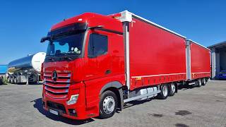 Грузовик штора Mercedes-Benz  ACTROS 2545 / ZESTAW TANDEM 120 M3 / PRZEJAZDOWY / BIG SPACE / + прицеп штора | Изображение 4 - Autoline