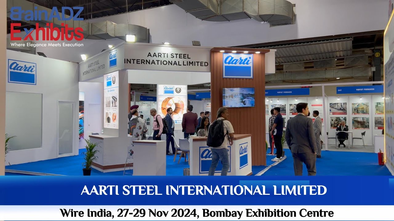 Aarti Steel International Ltd at Wire India 2024 – Designed & Built by BrainADZ Exhibits