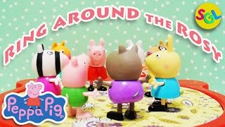 Peppa Pig RING AROUND THE ROSY Nursery Rhymes: Peppa and Friends play Ring Around the Rosy