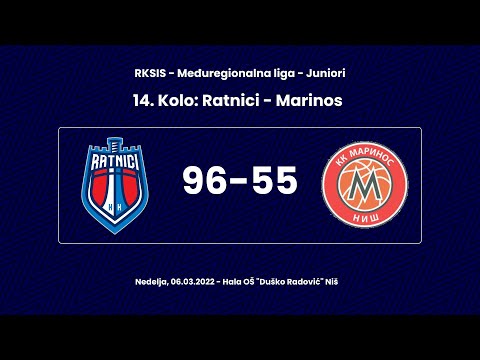 14. Kolo - Međuregionalna liga Juniori: Ratnici - Marinos: 96-55