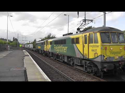 (HD) Coatbridge Central Evening Freight Traffic - 27/7/12
