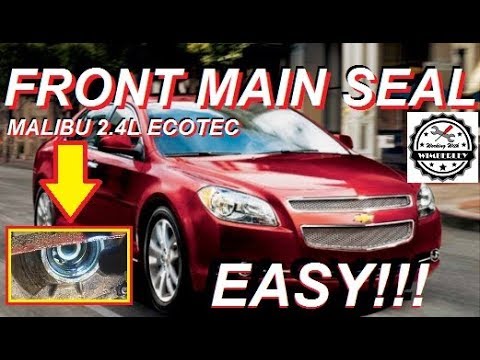 How To Replace Front Main Crank Seal Crankshaft Oil Seal 2008-2012 Chevy Malibu 2.4L ECOTEC 4
