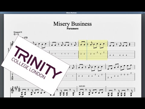 Misery business Trinity Grade 5 Guitar