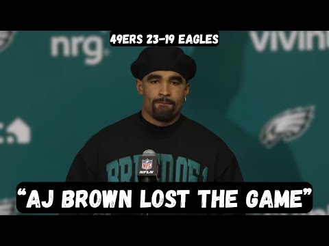 Jalen Hurts GOES OFF on AJ Brown after playoff exit - Post Game Press Conference - 49ers vs Eagles