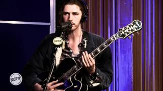Hozier performing 