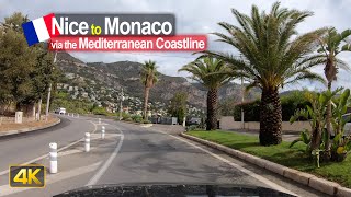Scenic drive from Nice to Monaco along the Mediterranean Coastline