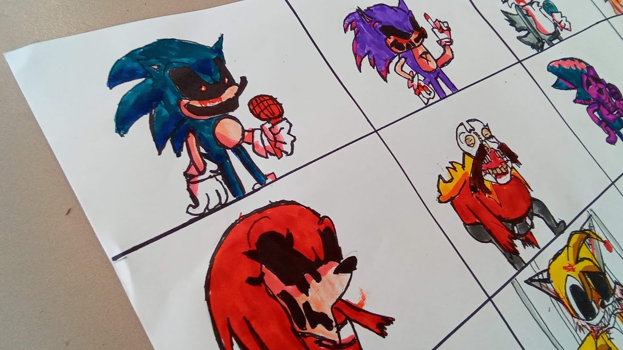 Drawing of Fnf vs Sonic.exe 2.5/3.0 (Cancelled) by Kid's Light