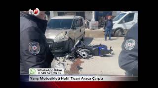 Yarış Motosikleti Hafif Ticari Araca Çarptı, Takla Atan Sürücü Ağır Yaralandı