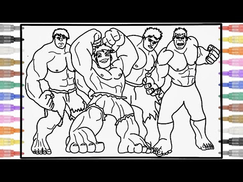 All Strong Superheroes Hulk Team Coloring Pages / NCS