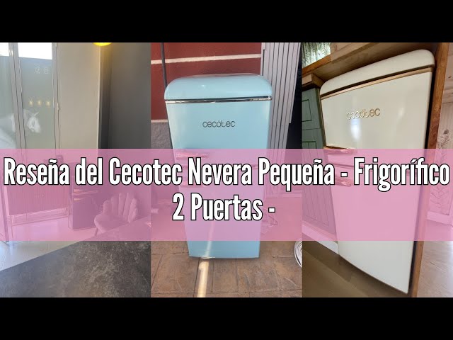 Vídeo relacionado con Cecotec Nevera Pequeña Frigorífico 2 Puertas Retro 86L Bolero CoolMarket 2D Origin 86 Red E. 89,3cm de Alto y 48,7cm de Ancho, Clase Energética E, Icebox, Luz Interior y Tirador Cromado, Rojo