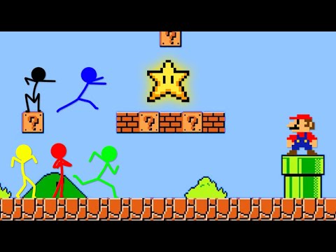 Stickman VS Minecraft: Mario At School - AVM Shorts Animation