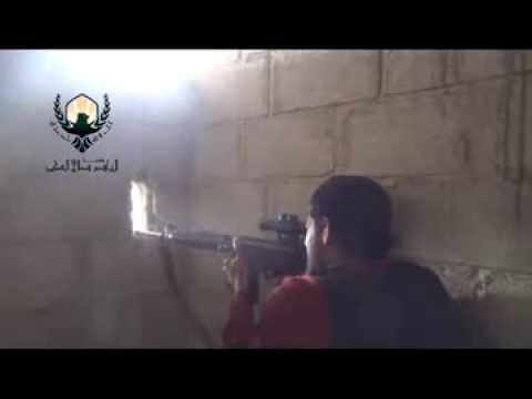 استهداف  تحركات قوات النظام داخل إدارة الدفاع الجوي في محيط بلدة المليحة في ريف دمشق بواسطة قناصة من قبل كتيبة الناصر صلاح الدين