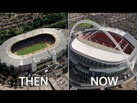 10 English Stadiums Then & Now | Ft. Wembley, Old Trafford, Anfield... Video