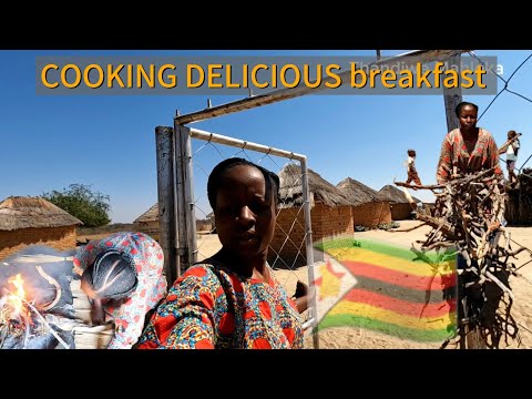Zimbabwe Village lifestyle. Cooking Delicious breakfast Part 1.