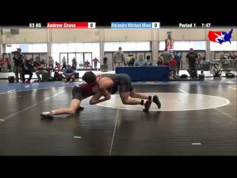 Andrew Crone vs. Alejandro Michael Mioni at 2013 Junior Nationals - FILA - GR