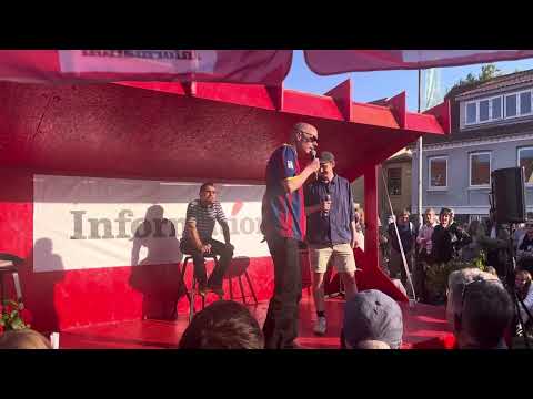 Magnus Heunicke og Rosa Lund aka Klaskefar og Ham Den Lange på Folkemøde 2025 #rap #bornholm