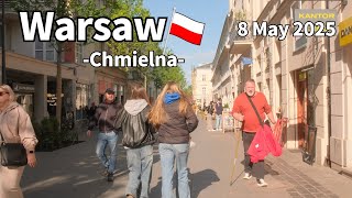 Spring Walk Warsaw Chmielna Poland - May 2025 | Walking Tour