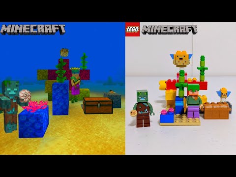 LEGO Minecraft The Coral Reef set 21164 in Minecraft