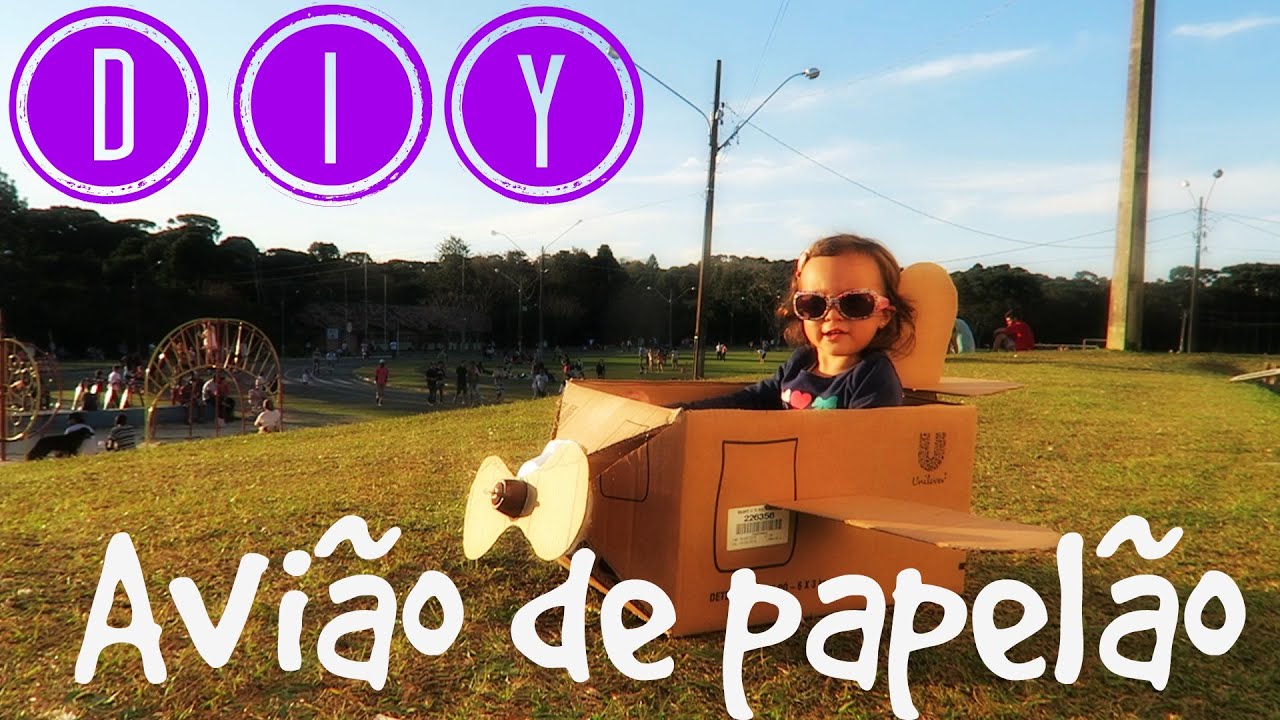 Watch Now Como fazer um avião com caixa de papelão Como fazer um avião com caixa de papelão