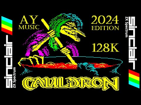 CAULDRON 128K (2024 Edition / Enhanced Graphics / AY music / Intro / Outro) Walkthrough, ZX Spectrum