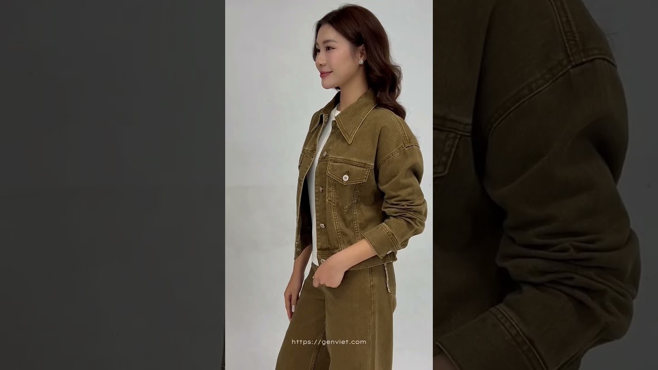 Áo Khoác Jean Nữ Premium – Snow Wash Độc Bản