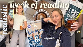 how much i read in a week as a full time nurse 📖🩺🌟🕺🏼 *very realistic*