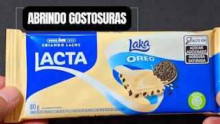 ???? ABRINDO CHOCOLATE BRANCO LAKA COM OREO DA LACTA