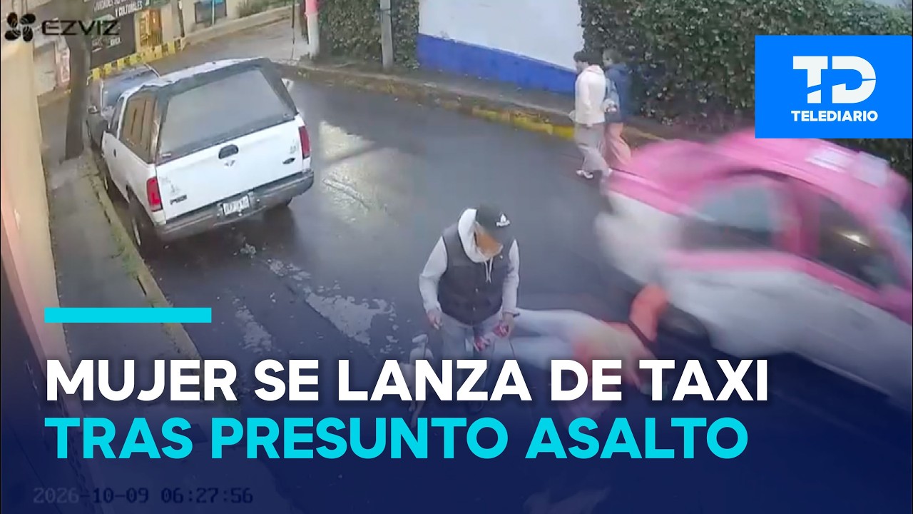 Mujer se arroja de taxi en movimiento tras presunto asalto con navaja en Magdalena Contreras