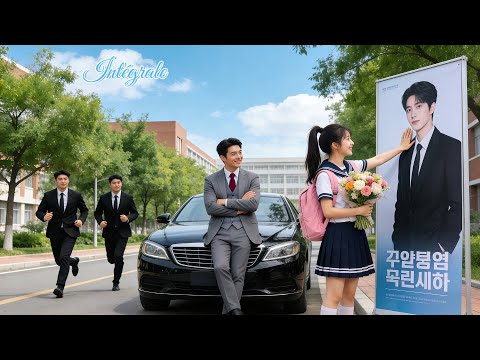 Étudiante pauvre fixe l’affiche d’un PDG.Mais il est derrière elle , coup de foudre.