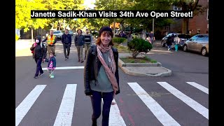 NYC's Streetfighter on NYC's Best Open Street: Janette Sadik-Khan Visits 34th Avenue!
