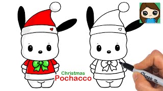 How to Draw Christmas Pochacco | Sanrio Holiday Puppy