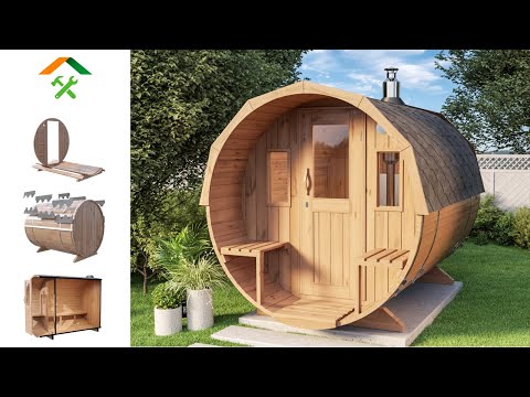 Assembling the barrel sauna: Step-by-step assembly instructions for the Sam barrel sauna