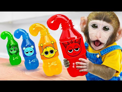 Mono Bon Bon y su sorprendente aventura de pesca y descubre regalos sorpresa de sprunki