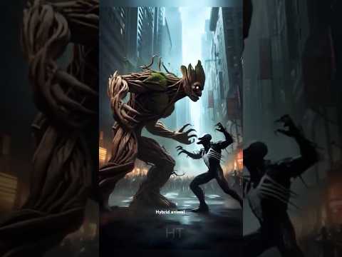 grout V's iron man #animals #hybridanimals #ytshorts #marvel