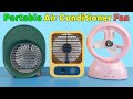 Portable Air Conditioner Fan Air Cooler Spray Table Fan Humidifier Unboxing Review