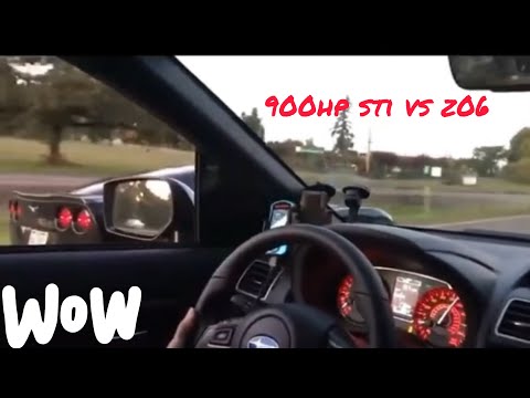 Subaru wrx sti 900hp vs z06