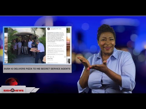 Bush 43 delivers pizza to his secret service agents (ASL - 1.19.19)