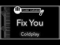 Fix You - Coldplay - Piano Karaoke Instrumental