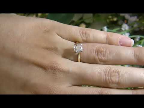 DR028 18k Yellow Gold Solitaire Diamond Engagement Ring