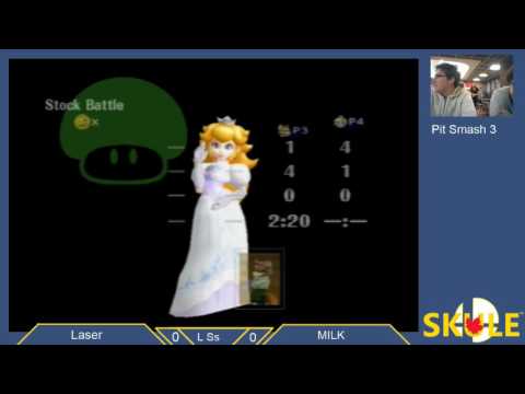 Pit Smash 2.3 Melee - Laser(Fox) vs MILK(Peach)