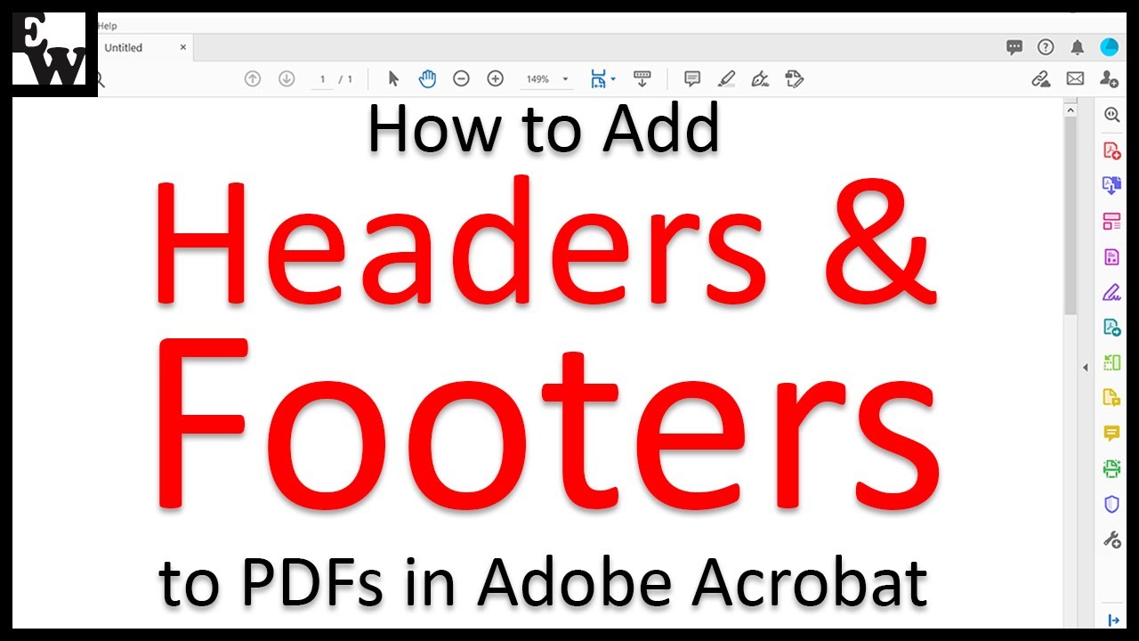 How to Add Headers and Footers to PDFs in Adobe Acrobat (Older Interface)