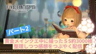 【FF14】黄金メインクエ中に撮ったSSを整理しつつ感想をつぶやく配信パート２　【配信】