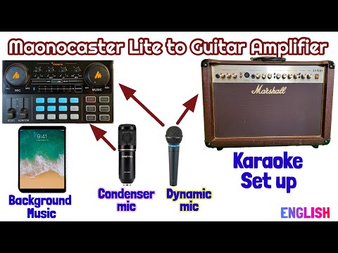 Maonocaster Lite to Guitar Amplifier for Karaoke Set up using Condenser & Dynamic mic