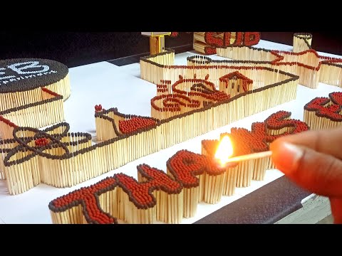 16000 Match Chain Reaction Fire Domino Effect | Amazing fire domino