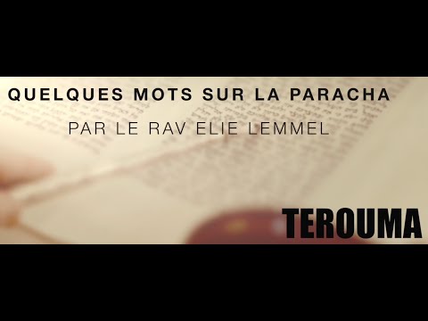 Une affaire de coeur ! Rav Élie Lemmel - Parasha Terouma