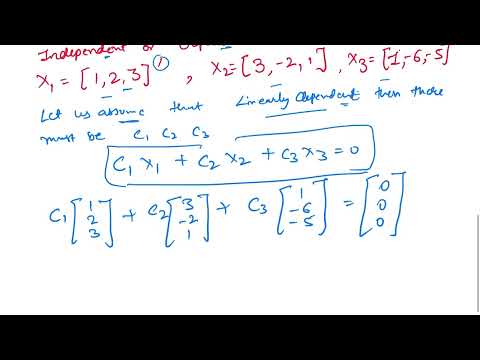 Linearly Independent and Dependent Vector || Matrices || Applied Mathematics Video